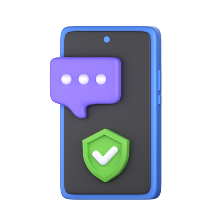 Chat Protection  3D Icon