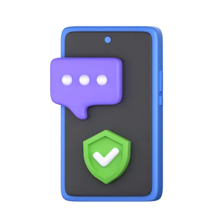 Chat Protection  3D Icon