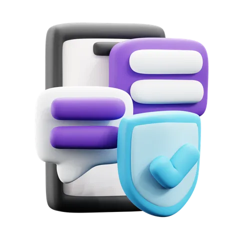 Chat Protection  3D Icon