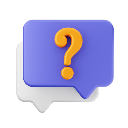 Chat question mark  3D Icon