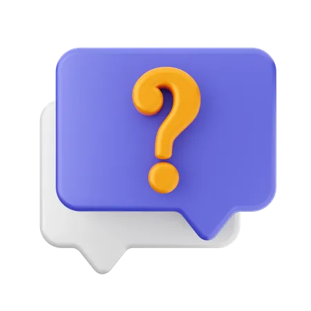 Chat question mark  3D Icon