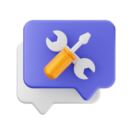 Chat repair  3D Icon