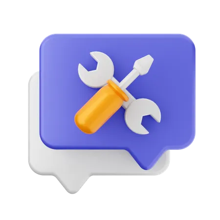 Chat repair  3D Icon