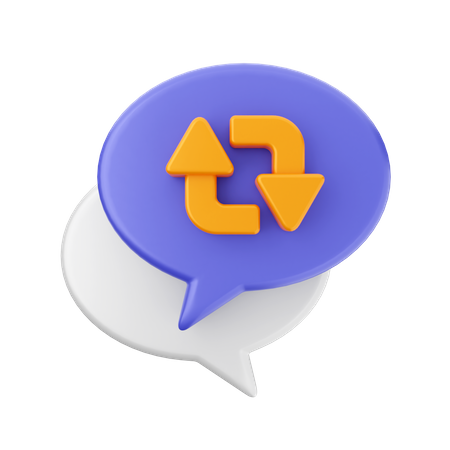 Chat Restore  3D Icon