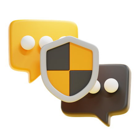 CHAT SECURITY  3D Icon