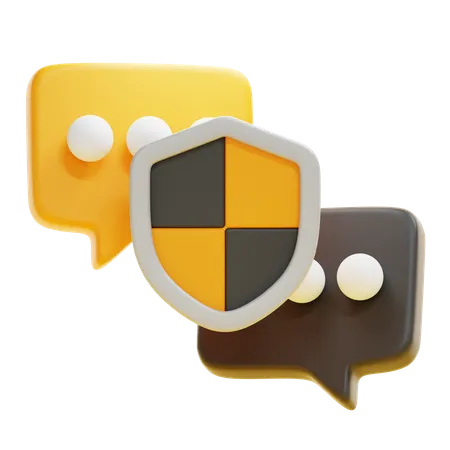 CHAT SECURITY  3D Icon