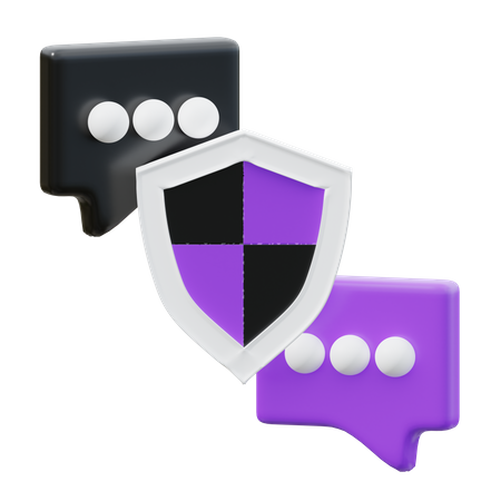 Chat Security  3D Icon