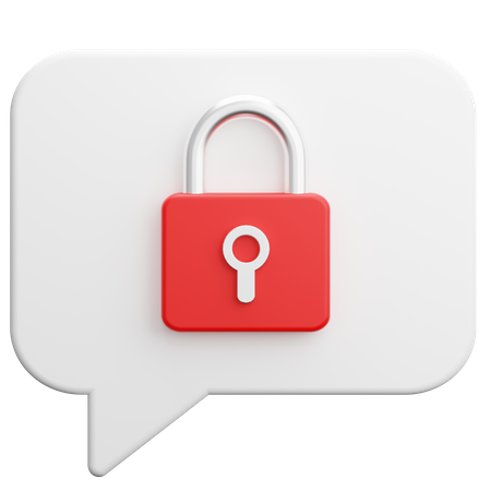 Chat Security  3D Icon