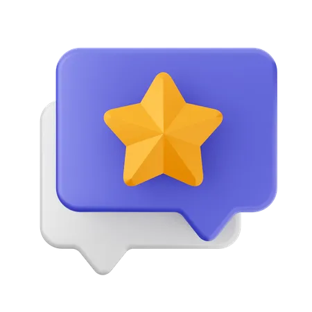 Chat star  3D Icon