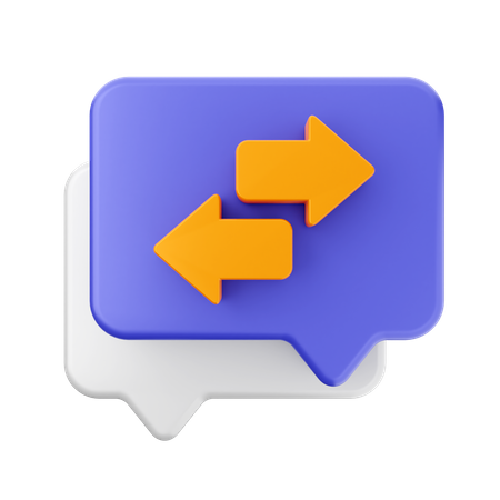 Chat transfer  3D Icon