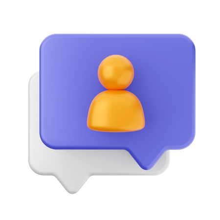 Chat User  3D Icon