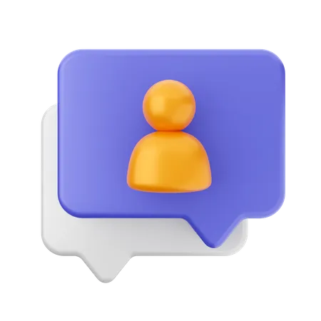 Chat User  3D Icon