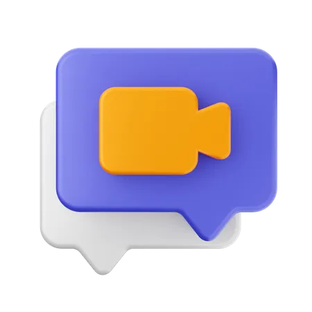 Chat video  3D Icon