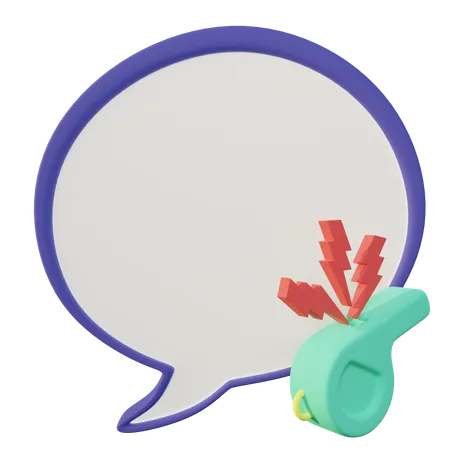 Chat Whistle  3D Icon