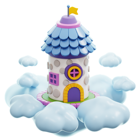 Château dans les nuages  3D Icon