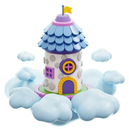 Château dans les nuages  3D Icon