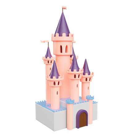 Château de conte de fées  3D Illustration