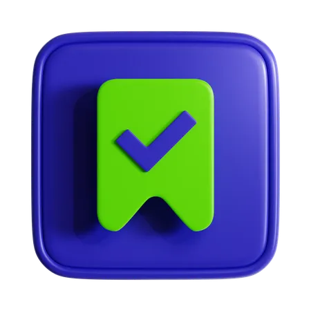 Check Bookmark  3D Icon