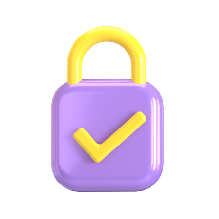 Check Lock  3D Icon