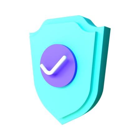 Check Shield  3D Illustration