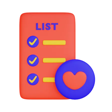 Checklist  3D Illustration