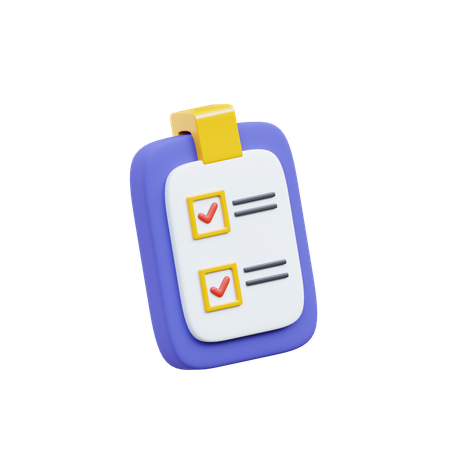 Checklist  3D Icon