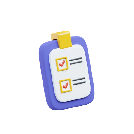 Checklist  3D Icon