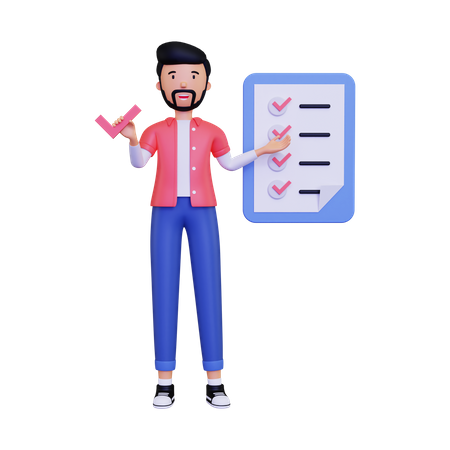 Checklist  3D Illustration