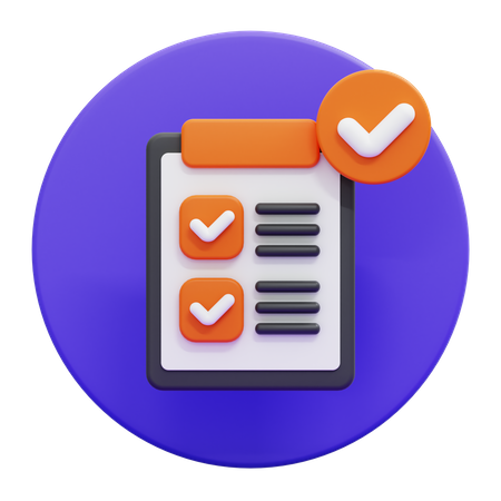 Checklist  3D Icon