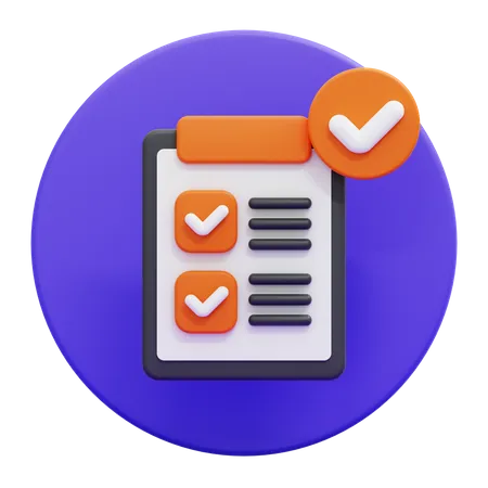 Checklist  3D Icon