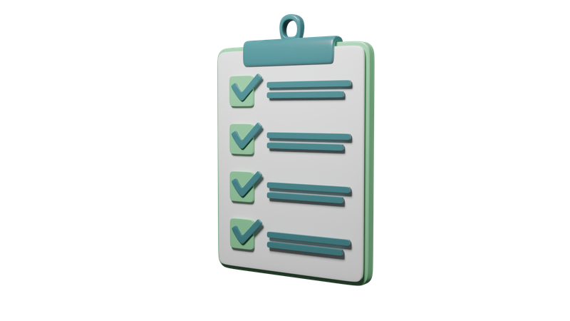 Checklist  3D Icon