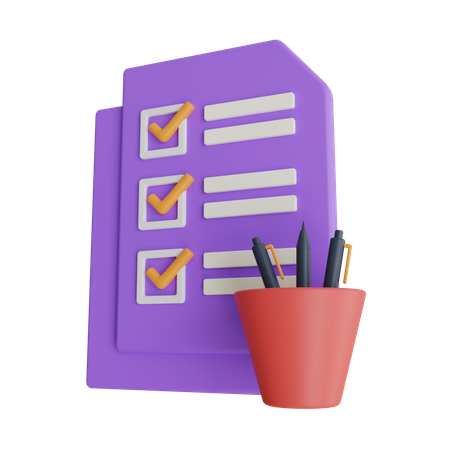 Checklist  3D Icon