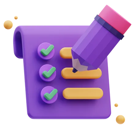 Checklist  3D Icon