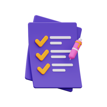 Checklist  3D Icon