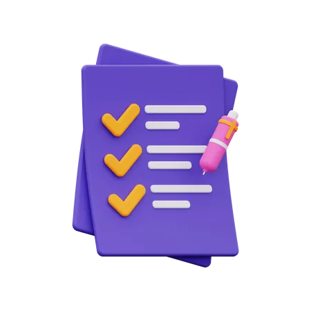 Checklist  3D Icon