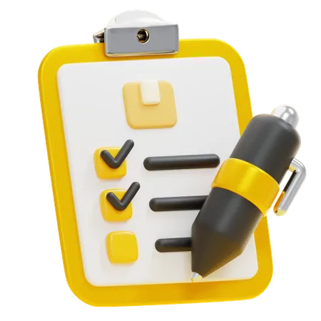 CHECKLIST  3D Icon