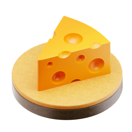 Cheddar Cheese  3D Icon