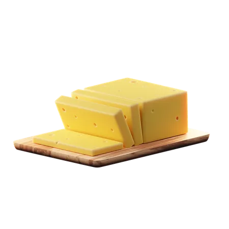 Cheddar Cheese  3D Icon