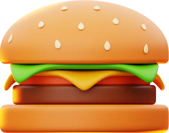 Cheese Burger  3D Icon