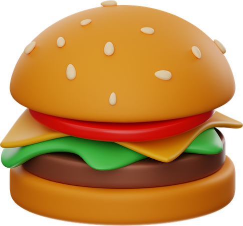 Cheese Burger  3D Icon