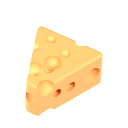 Cheese Cube  3D Icon