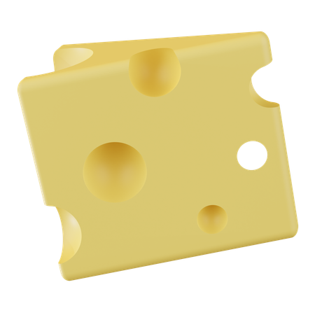 Cheese Cube  3D Icon