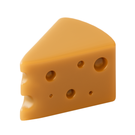 Cheese Cube  3D Illustration