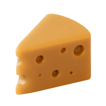 Cheese Cube  3D Illustration