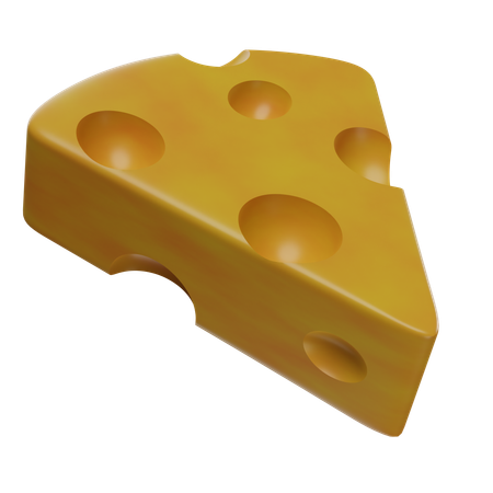 Cheese Piece  3D Icon