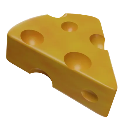 Cheese Piece  3D Icon