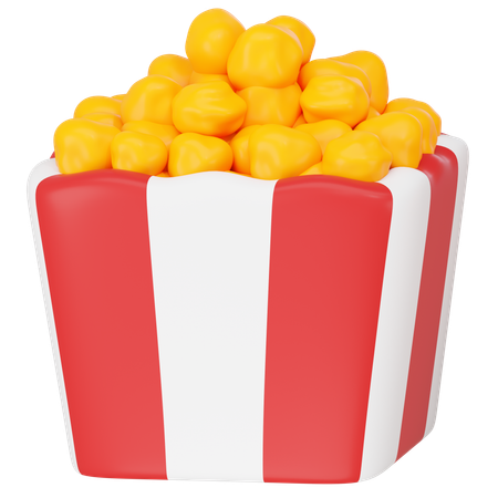 Cheese Popcorn  3D Icon