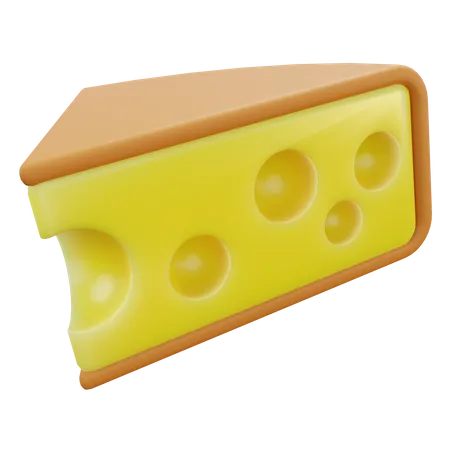 Cheese Slice  3D Icon