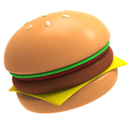 Cheeseburger  3D Illustration