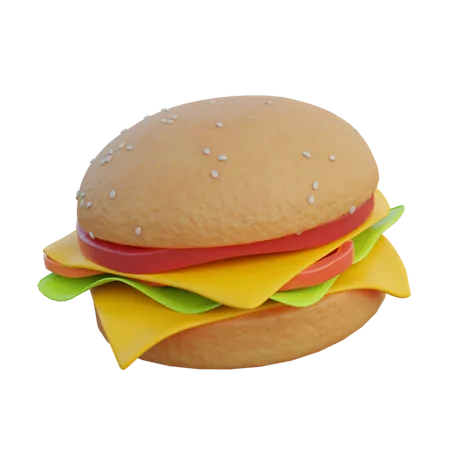 Cheeseburger  3D Illustration